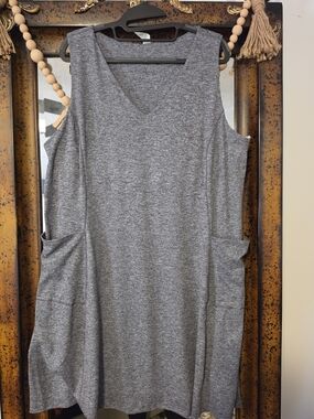 Balance Collection Heather Gray Sleeveless Jumpsuit with Pockets